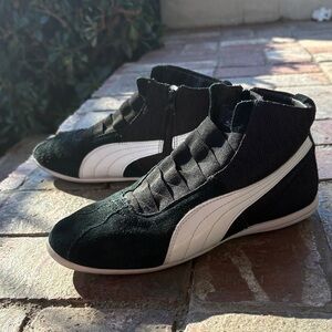 PUMA black and white athletic shoes